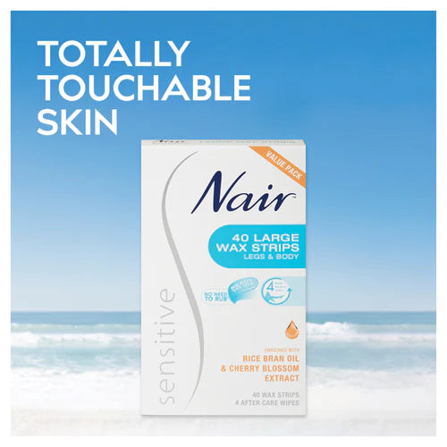 NAIR Sensitive Wax Strips Lrg 40pk