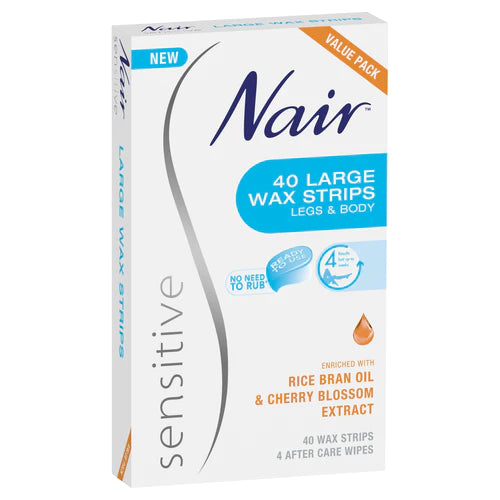 NAIR Sensitive Wax Strips Lrg 40pk