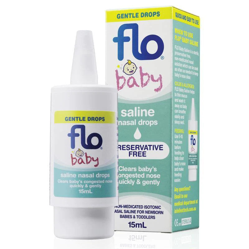 FLO Baby Saline +Nasal Drops 15ml