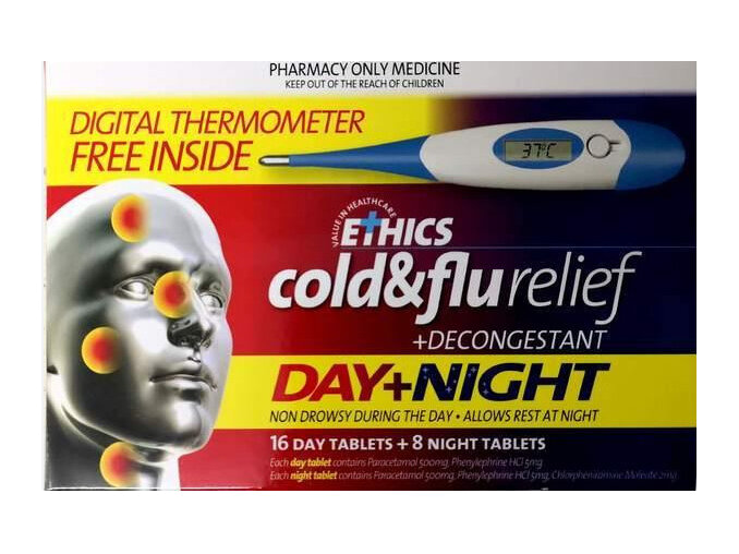 ETHICS Cold&Flu D&N 24+Thermometer