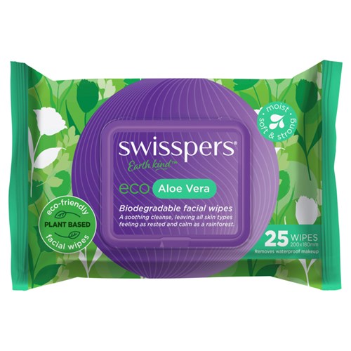 SWISSPERS Eco A/Vera Fac. Wipes 25s