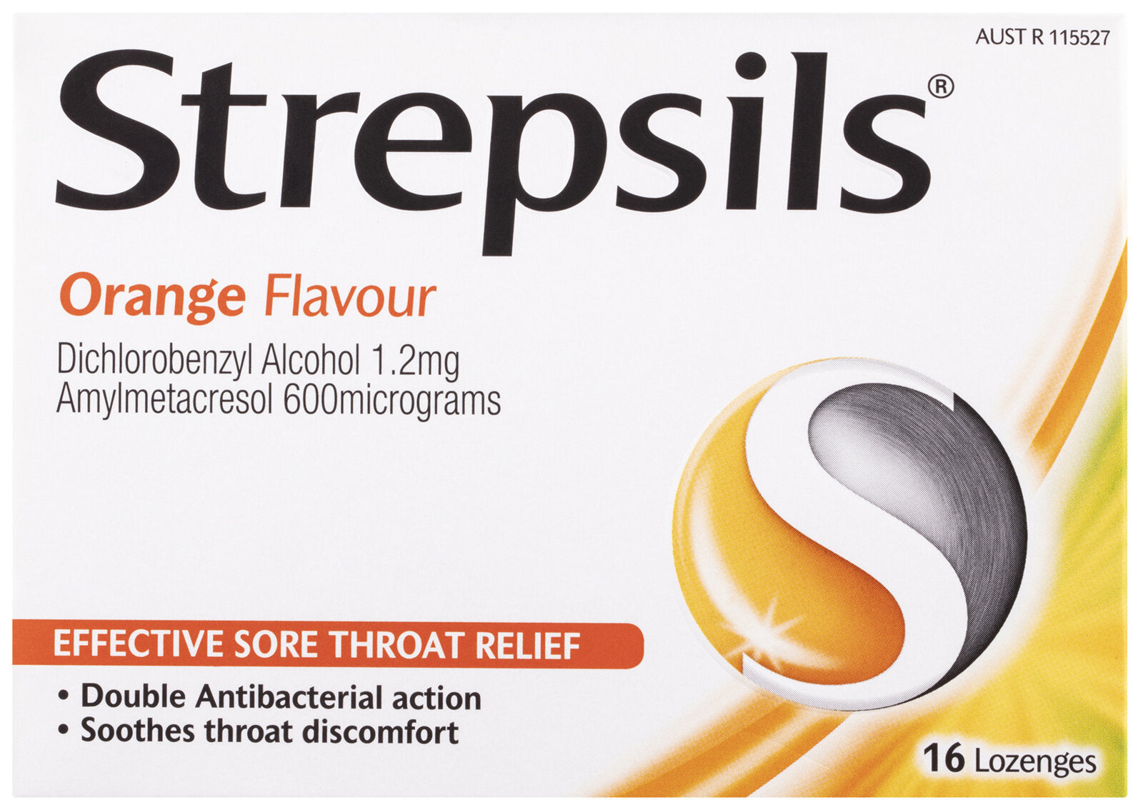 Strepsils Lozenge Orange 16pk