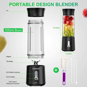 VITA DIET Portable Blender Blk 500ml