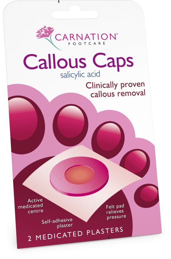 Carnation Foot Callous Caps 2pk