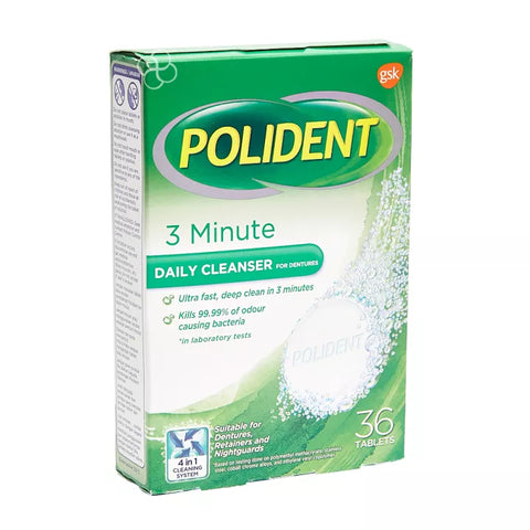 Polident 3 Minute Daily Cleanser - 36 tabs