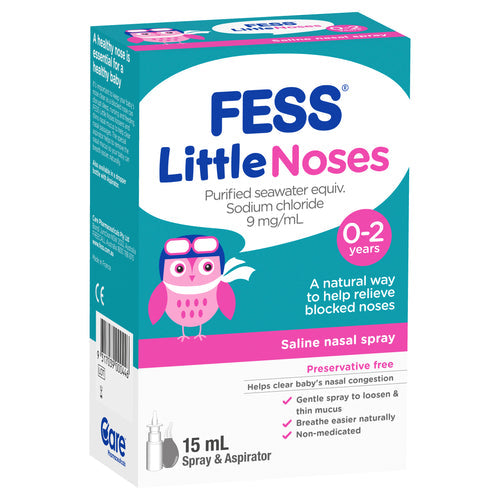 Fess Little Noses Saline Nasal Drops and Aspirator - 25mL