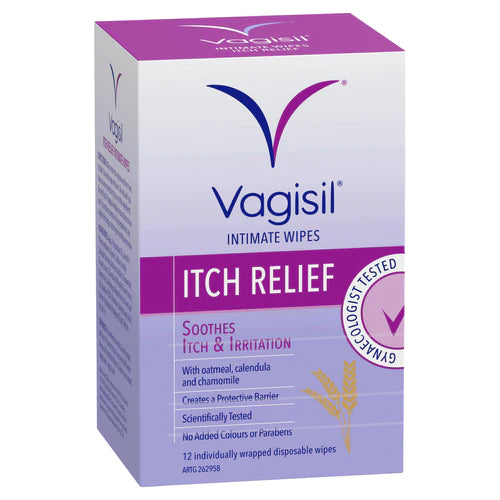 VAGISIL Itch Relief Wipes 12