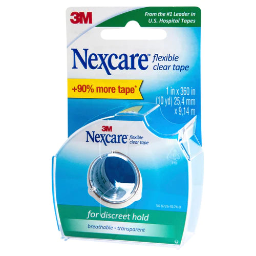 Nexcare Transpore Flexible Tape - Clear 25.4mm x 9.1m Dispenser