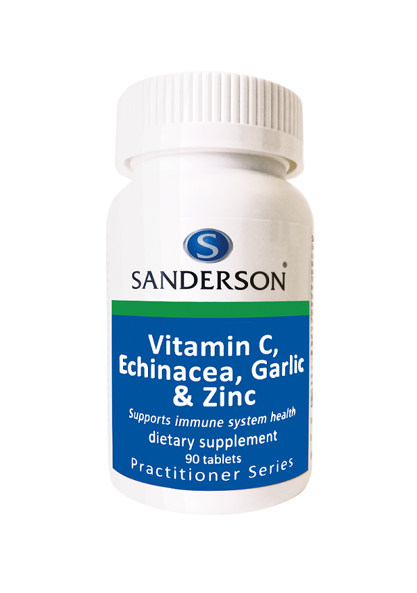 Sanderson Vitamin C Echinacea Garlic & Zinc - 90 tabs