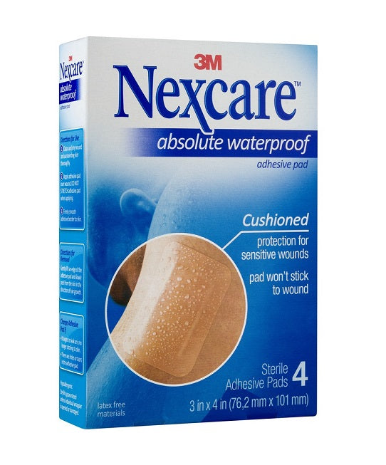 Nexcare Cushioned Waterproof Adhesive Pad - 4pk
