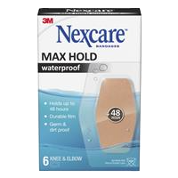 Nexcare Max Hold Waterproof Knee & Elbow - 6s