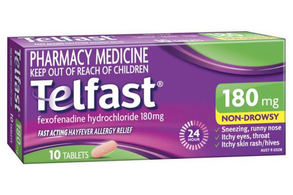 Telfast Fexofenadine Hydrochloride 180mg - 10tabs