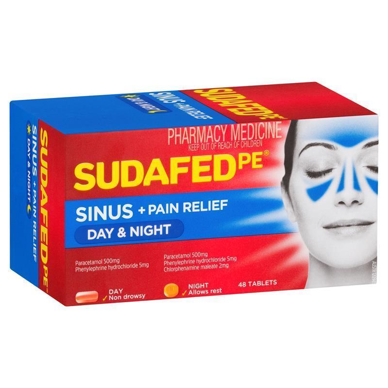 Sudafed PE Sinus Day + Night Relief - 48tabs