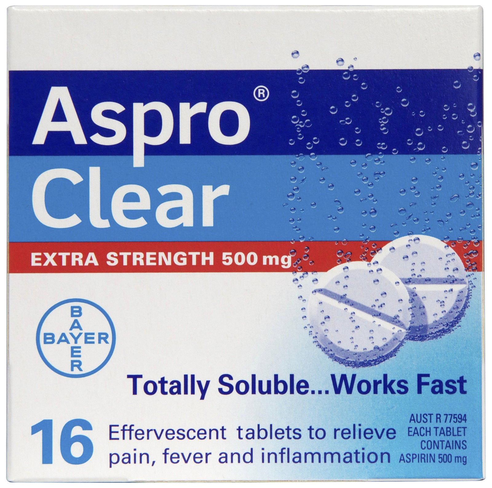 Aspro Clear Extra Strength 500mg - 16tabs