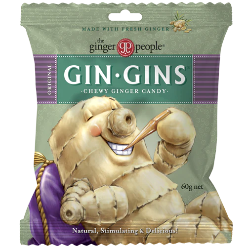 Gin Gins Original Chewy Ginger Candy - 60g