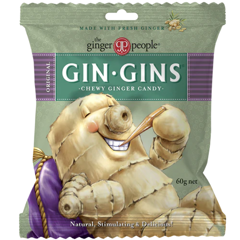 Gin Gins Original Chewy Ginger Candy - 60g