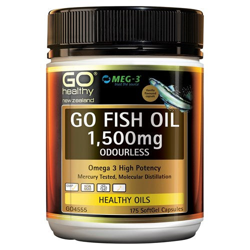 Go Healthy Go Fish Oil 1500mg Odourless - 175 Caps