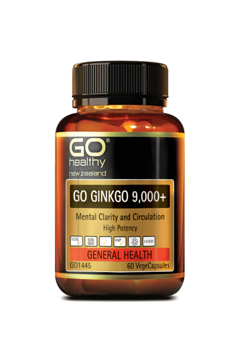 Go Healthy Go Ginkgo 9000+ Mental Clarity & Circulation - 60caps