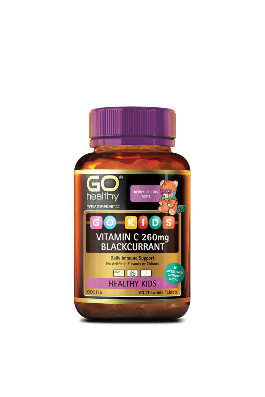 Go Healthy Go Kids Vitamin C 260mg Blacurrant Chewable - 60tabs