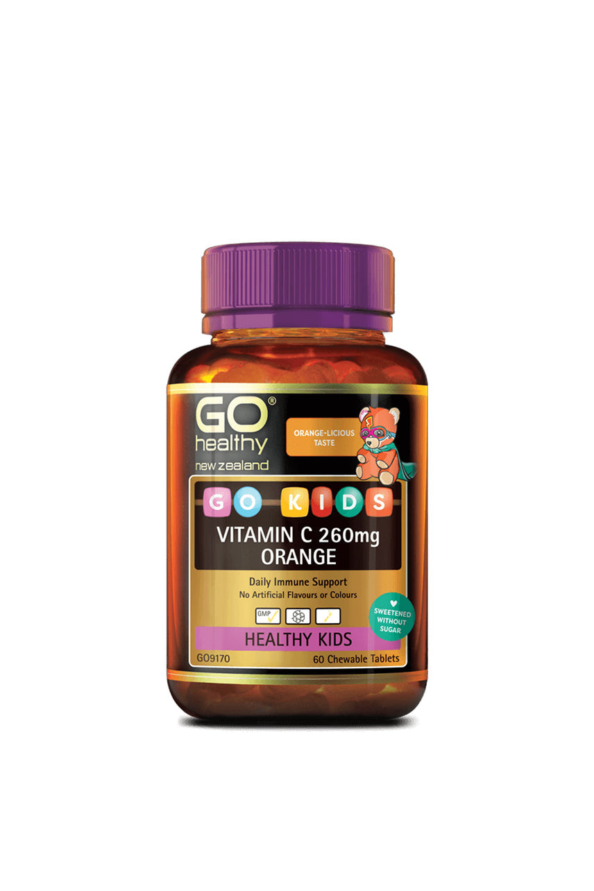 Go Healthy Go Kids Vitamin C 260mg Orange Chewable - 60 Tablets