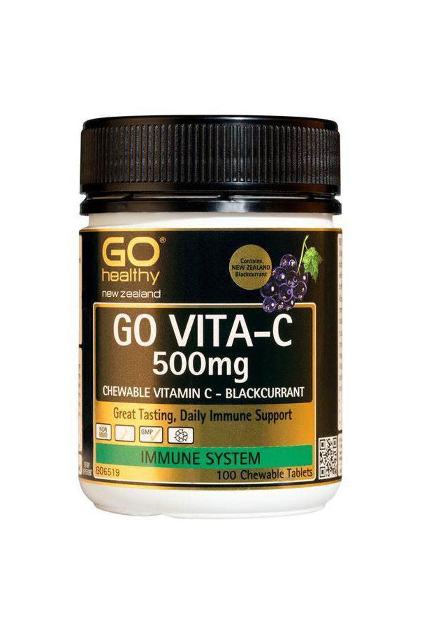 Go Healthy Go Vita-C 500mg Blackcurrant Chewable - 100tabs