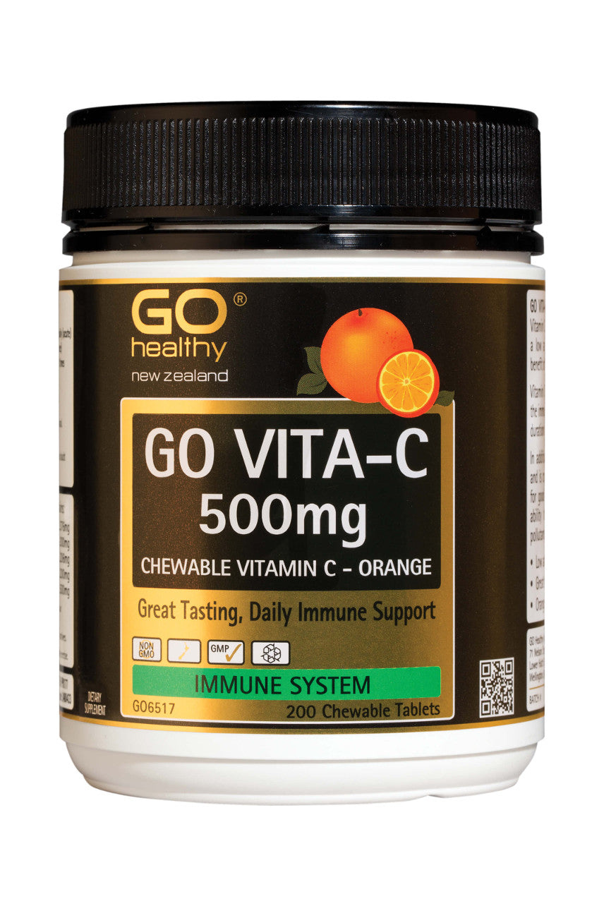 Go Healthy Go Vitamin C 500mg Orange Chewable - 200caps