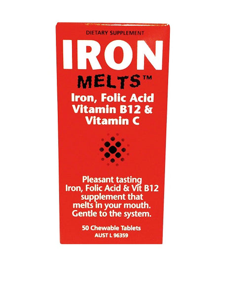 Iron Melts 100mg Chewable - 50tabs