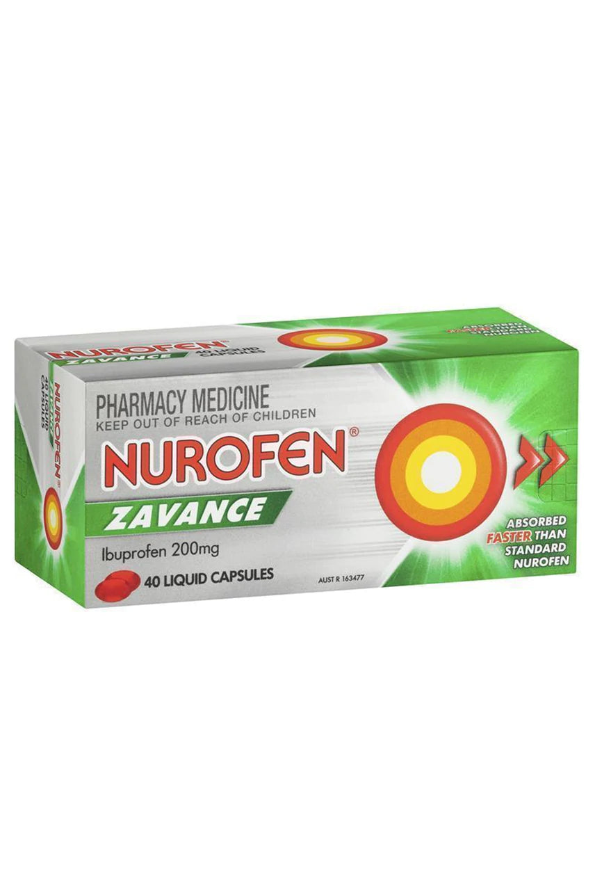 Nurofen Zavance Fast Pain Relief Liquid 200mg - 40caps