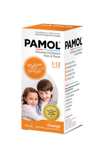 Pamol Suspension All Ages Colour Free Orange - 100ml