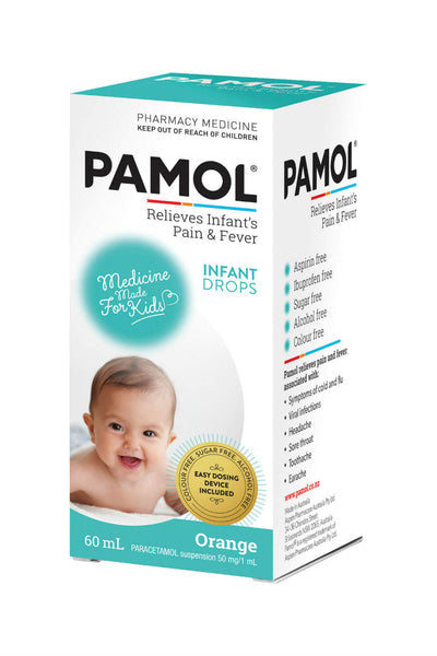 Pamol Infant Drops Colour Free - 60ml