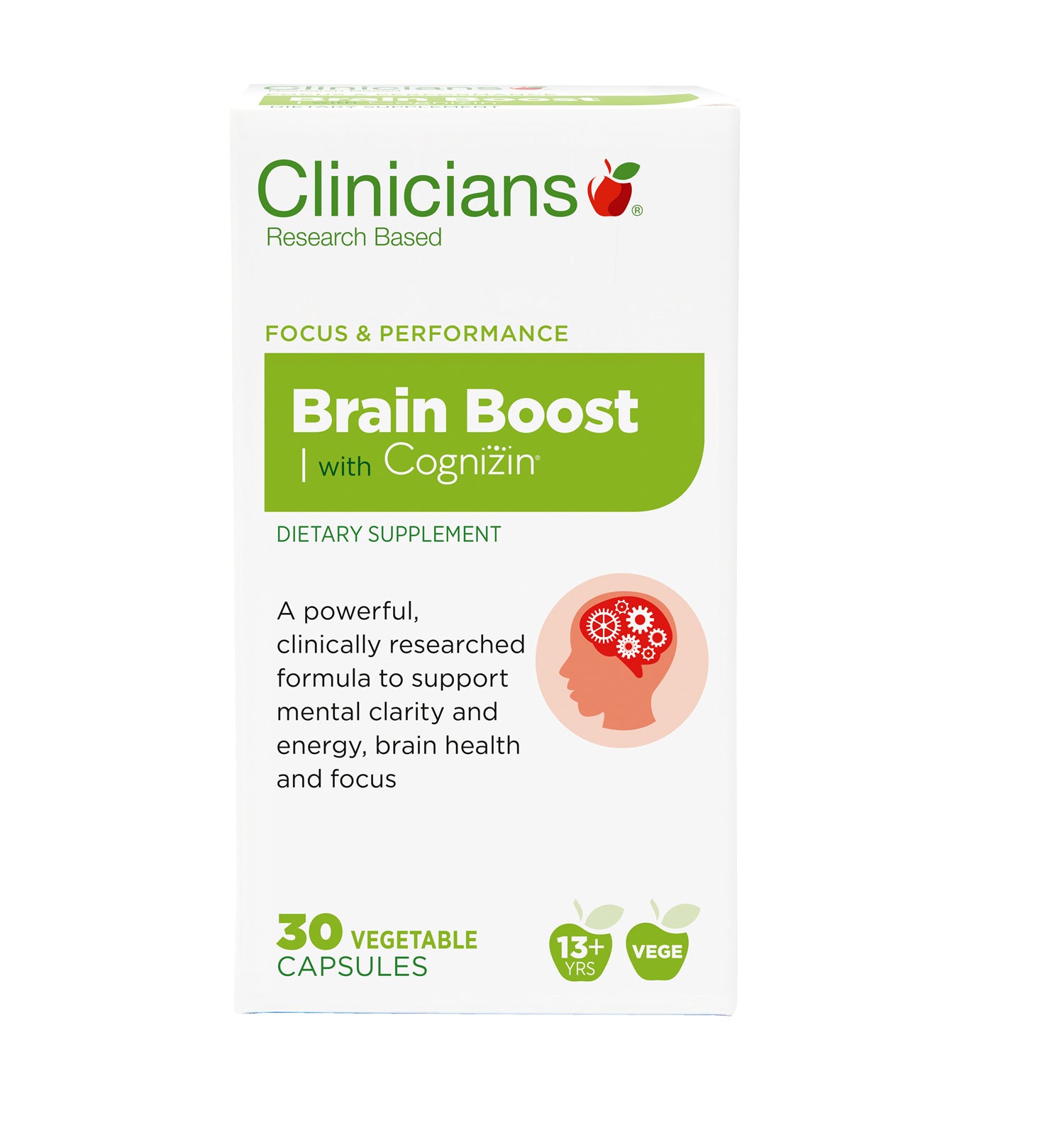 Clinicians Brain Boost with Cognizin - 30 caps