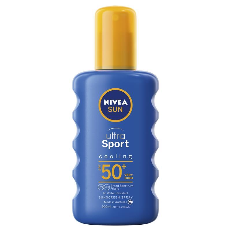 Nivea Sun Ultra Sport Cooling Sunscreen SPF50+ - 200ml