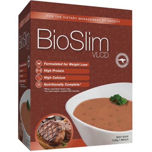 BioSlim VLCD Beef Soup - 7x55g DATED STOCK