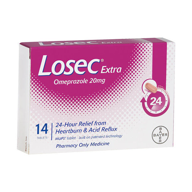 Omeprazole Losec Extra 20mg - 14tabs