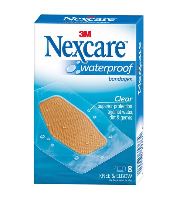 Nexcare Waterproof Bandages Knee & Elbow - 8s