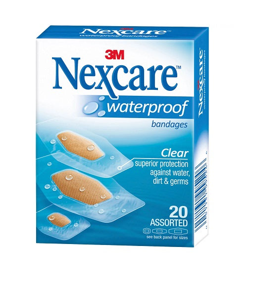 Nexcare Waterproof Bandages Assorted - 20s