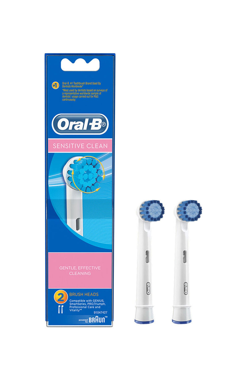 Oral B Replacement Brush Heads Sensitive Clean EBS17  - 2pk