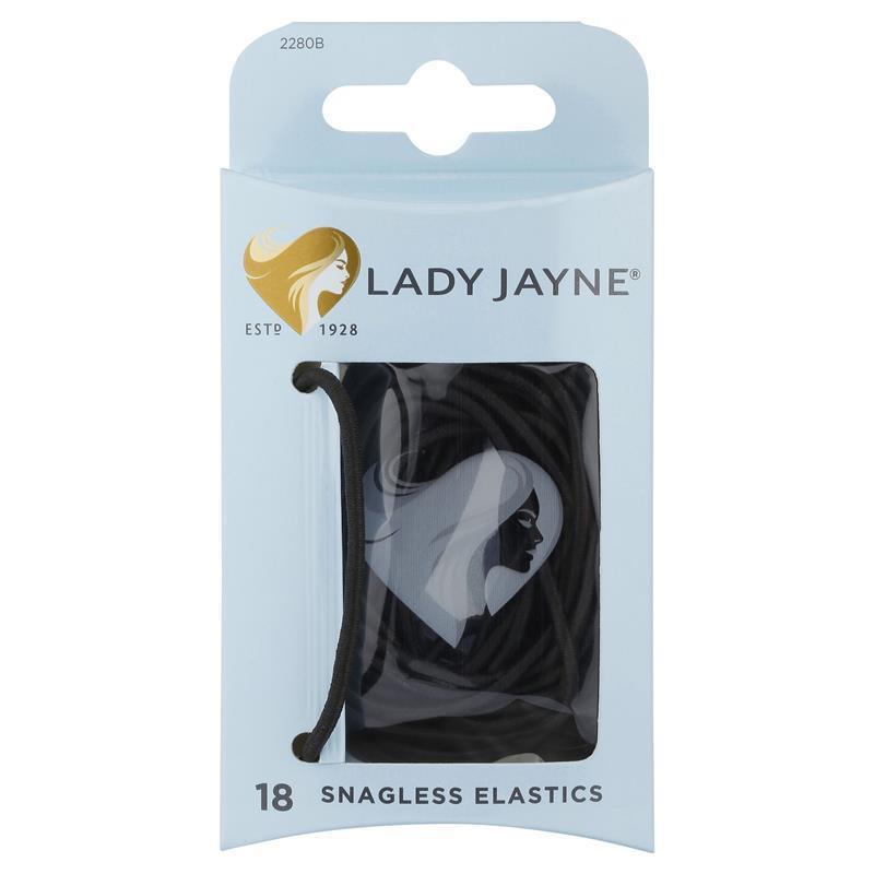 Lady Jayne Snagless Elastics Black - 18pk