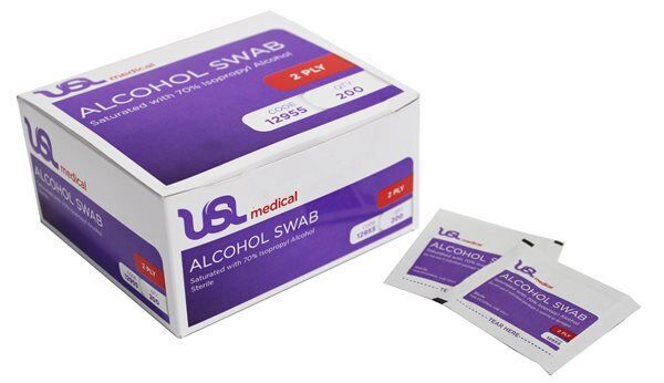 USL Alcohol Swab 70% Isopropyl Alcohol (singles)